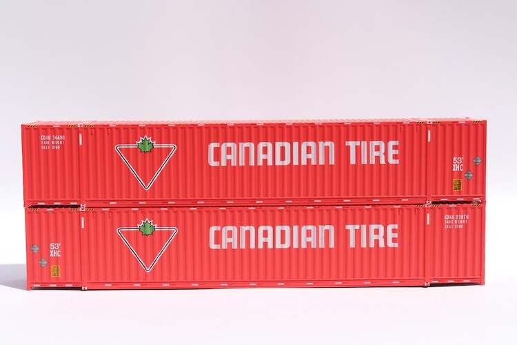Canadian Tire-Set #3-53' High Cube corrugated containers w/magnetic system